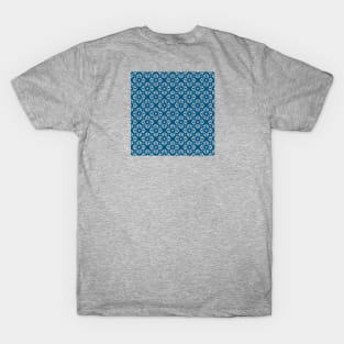 Geometric Flowers - Deepsea Blue T-Shirt